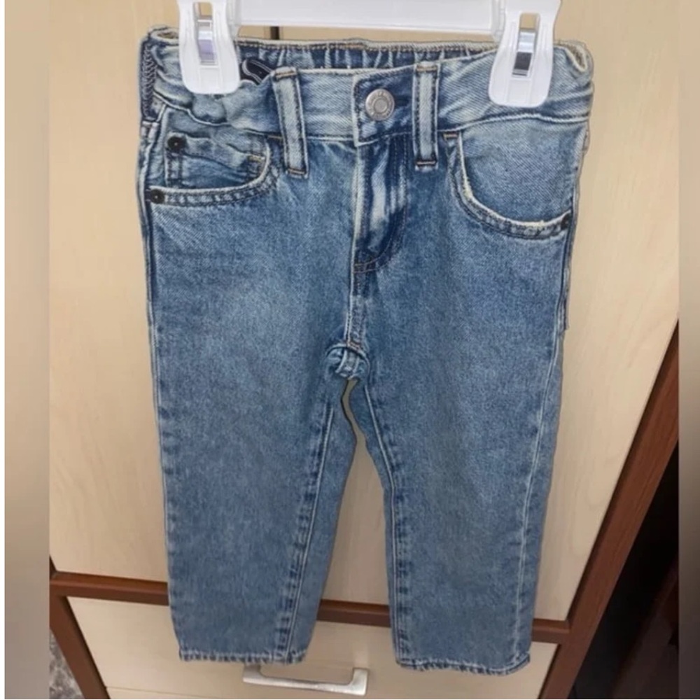 Gap Boys Original Straight Jeans Size 4 Adjustable Waist Blue